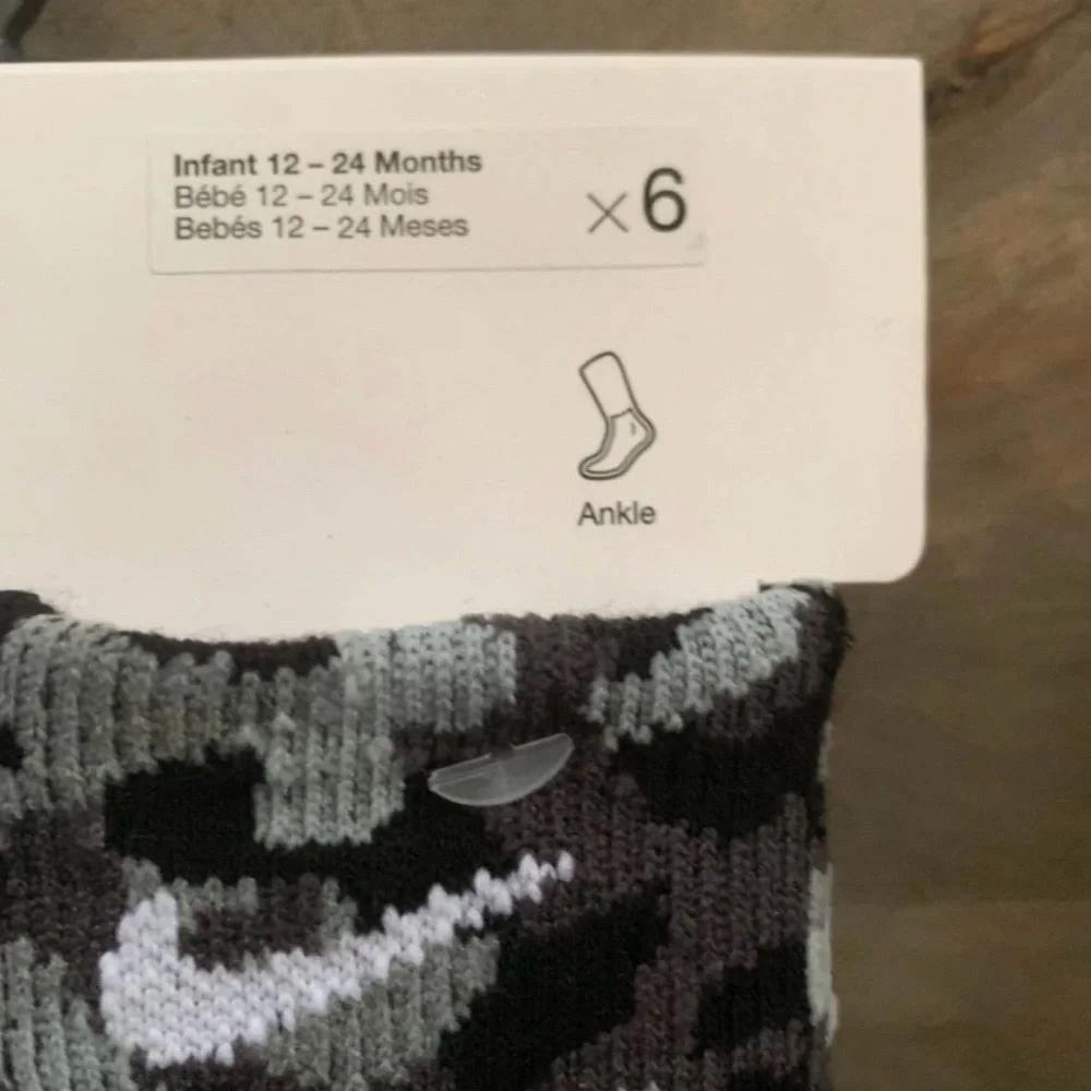 Nike Camo and Solid Infant Socks 6-Pack